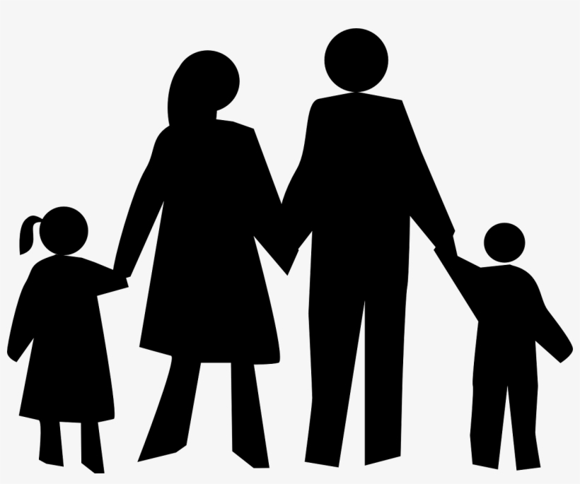 Clip Transparent Stock Silhouette Free At Getdrawings - Family Silhouette Cartoon, transparent png