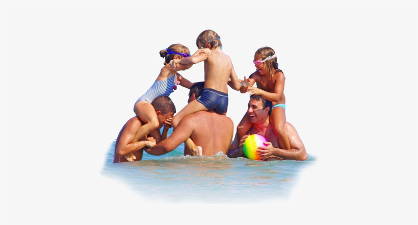Family Play In Paralia Katerini Beach - People At Beach Png, transparent png