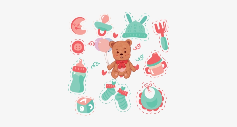 Cartoon Color Hand Painted Baby Products Creative Material, - Cartoon, transparent png