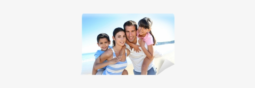 Closeup Of Happy Family At The Beach Wall Mural • Pixers® - Lst 2 In 1 Mini Phone Tripod Justable Camera Stand, transparent png