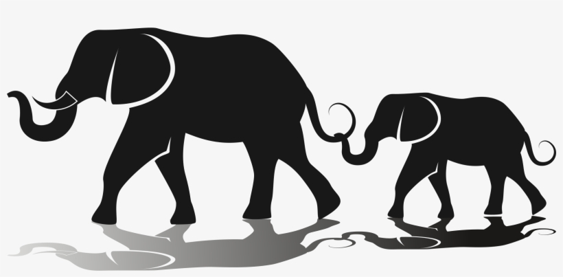 Silhouette Family Of 3 - Mammals Clipart, transparent png