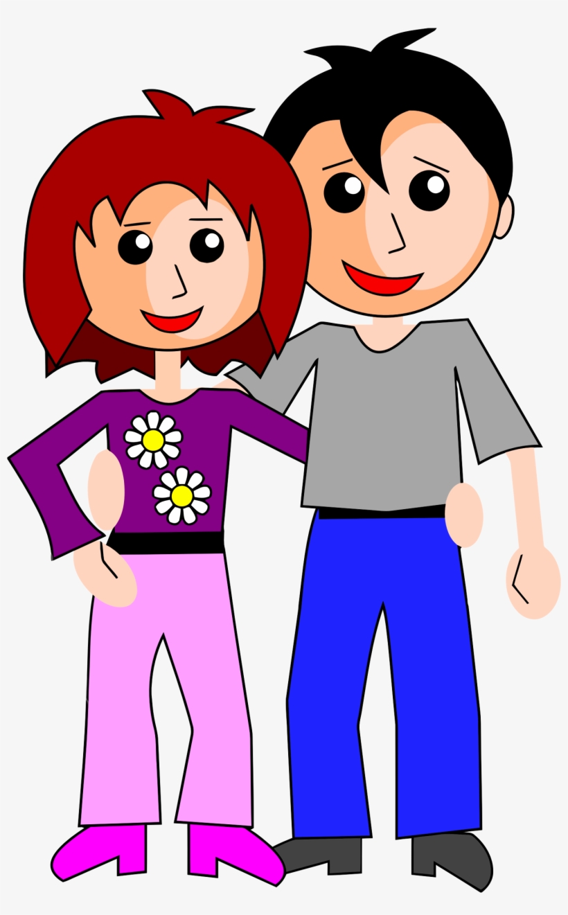 Clipart Cartoon Couple Big - Couple Clipart, transparent png