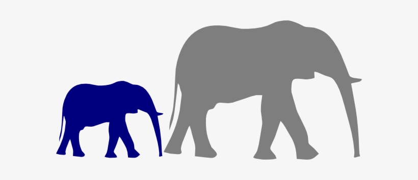 Png Transparent Stock Elephant Family Clipart - African Animals Silhouette Clip Art, transparent png