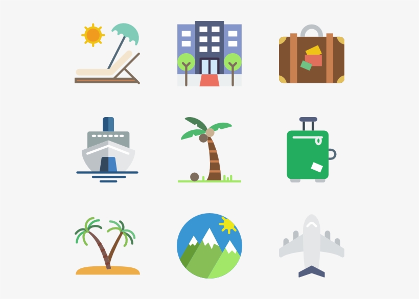 Travel 50 Icons - Travel Package Icons, transparent png