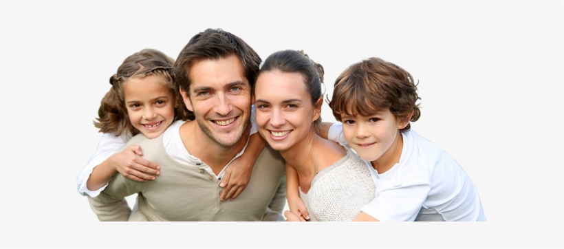Happy Family Of Four With The Parents Giving Their - Micca Neo-series 15-inch Natural-view Digital Photo, transparent png