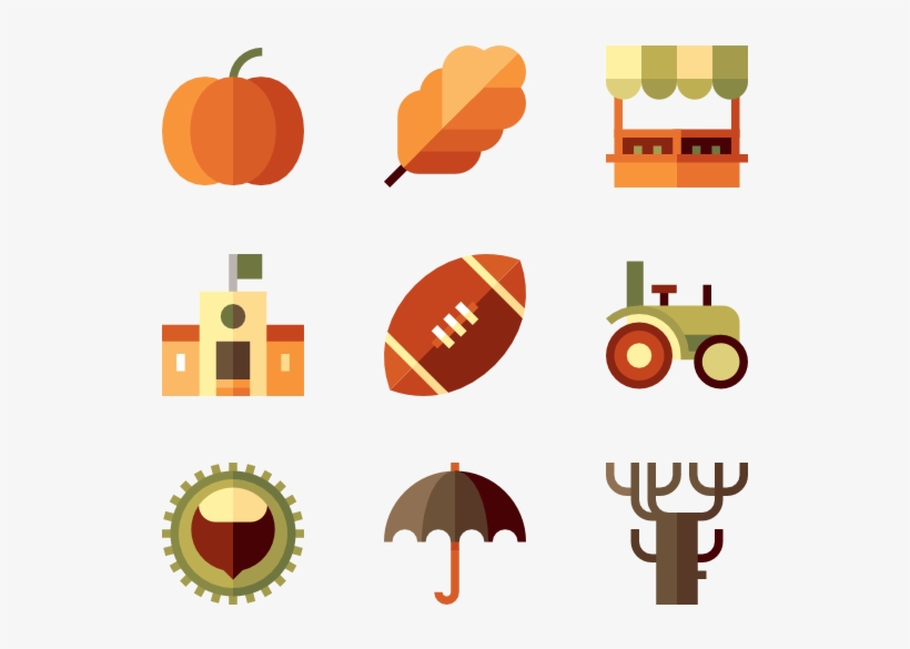 You Can Click On The Pictures To Download These Icons, - Autumn Icon Set Vector Png, transparent png