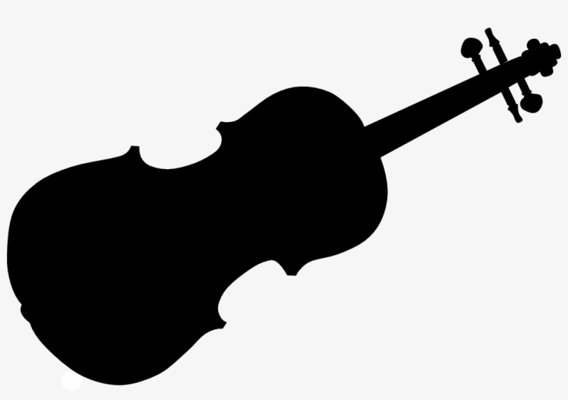Guitar Black And White Black And White Guitar Clip - Violin Silhouette, transparent png