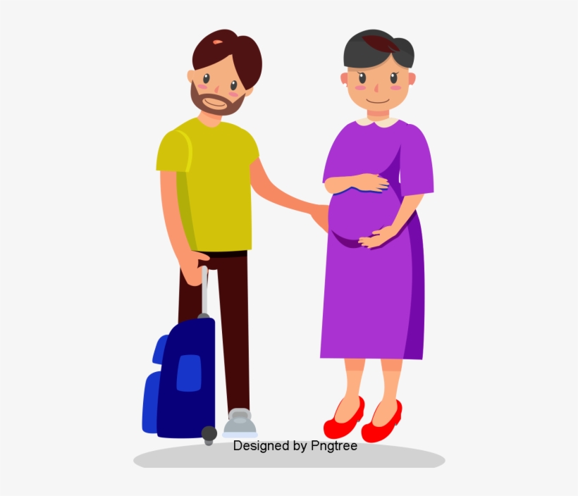 Beautiful Cartoon Lovely Hand Painted Love Happy Family - Cartoon, transparent png