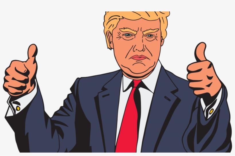 I Finally Told Donald Trump That I'm Voting For My - Trump Thumbs Up Cartoon, transparent png