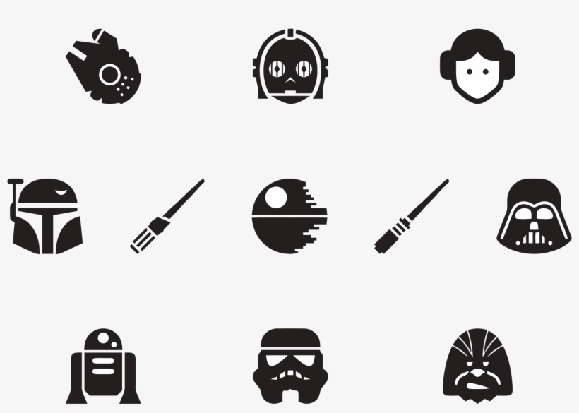 Event Header, Or Create Custom Graphics For Your Place - Star Wars Black N White, transparent png