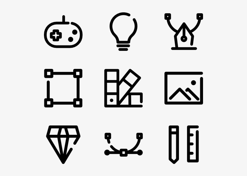 Graphic Design 20 Icons - Hand Drawn Icons Png, transparent png