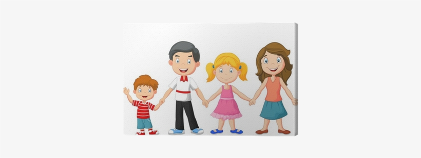 Cartoon Family Holding Hands, transparent png