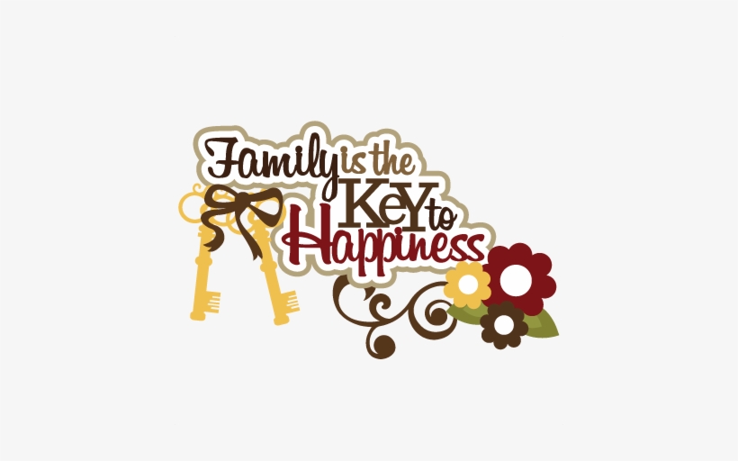 Png Transparent Family Is The Key To Happiness Scrapbook - Scrapbook Family Clipart, transparent png