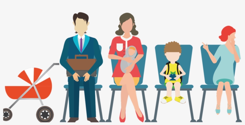 Family Travel Png Download - 等候 區 卡通, transparent png