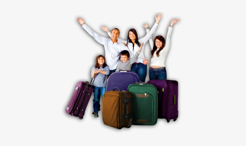 Miami Airport Shuttle Transportation,port Of Miami - Family In A Suit Case, transparent png
