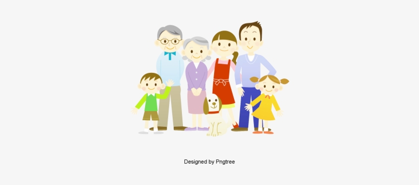 Cartoon Happy Family Design Pattern, Cartoon, Hand-painted, - Family Picture Cartoon Png, transparent png