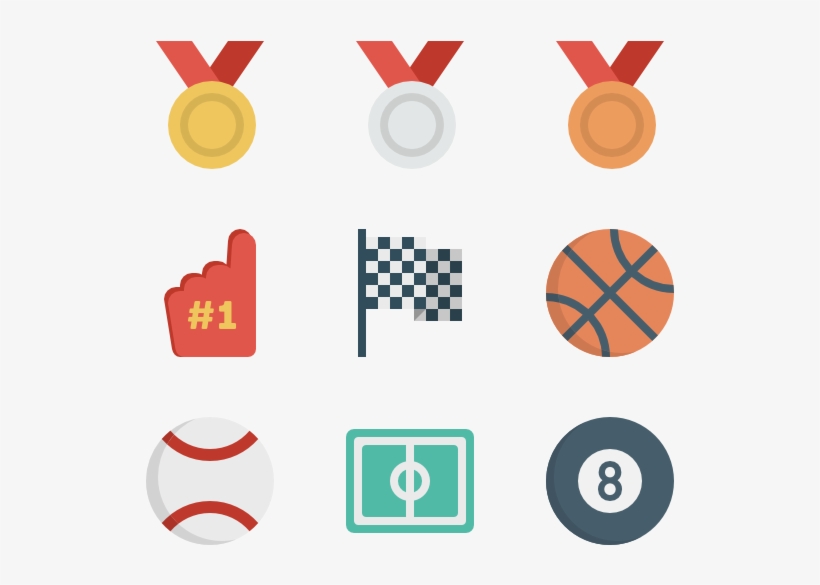 Sport 10 Icons - Game Necklace Circle Charm, transparent png