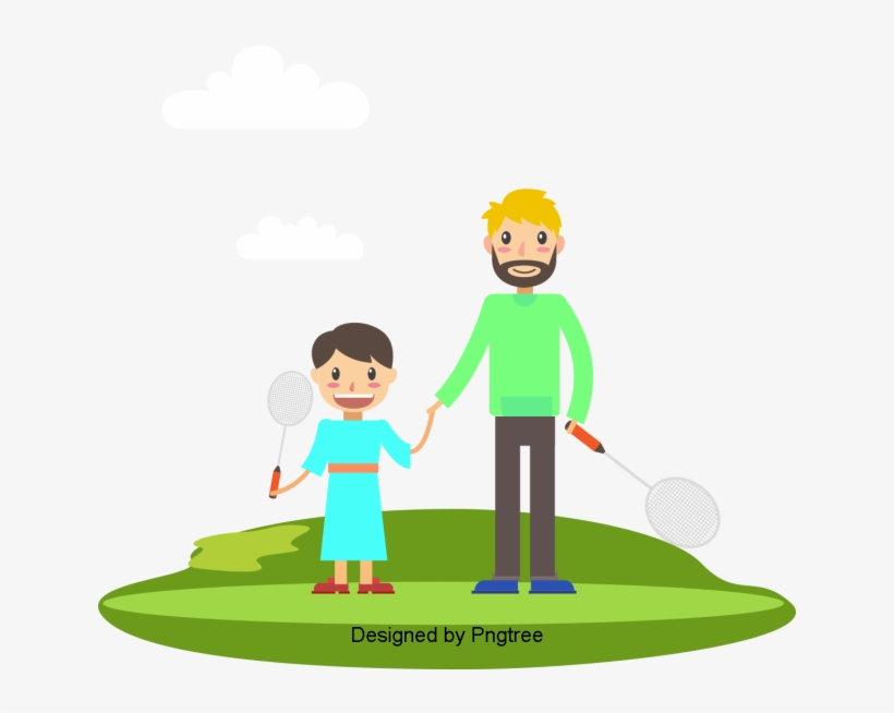 Beautiful Cartoon Lovely Hand-painted Love Happy Family - Illustration, transparent png