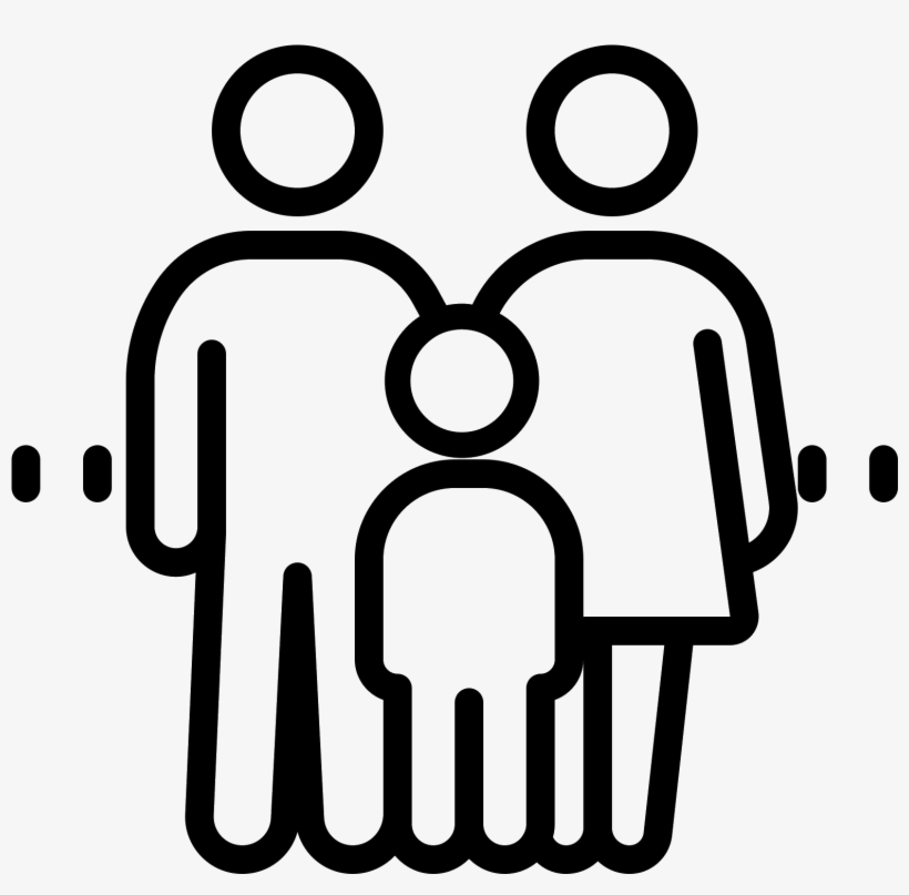 Nuclear Family Child Computer Icons Divorce - Family Line Icon, transparent png