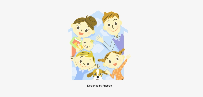 Cartoon Happy Family Design Pattern, Cartoon, Hand-painted, - Cartoon, transparent png
