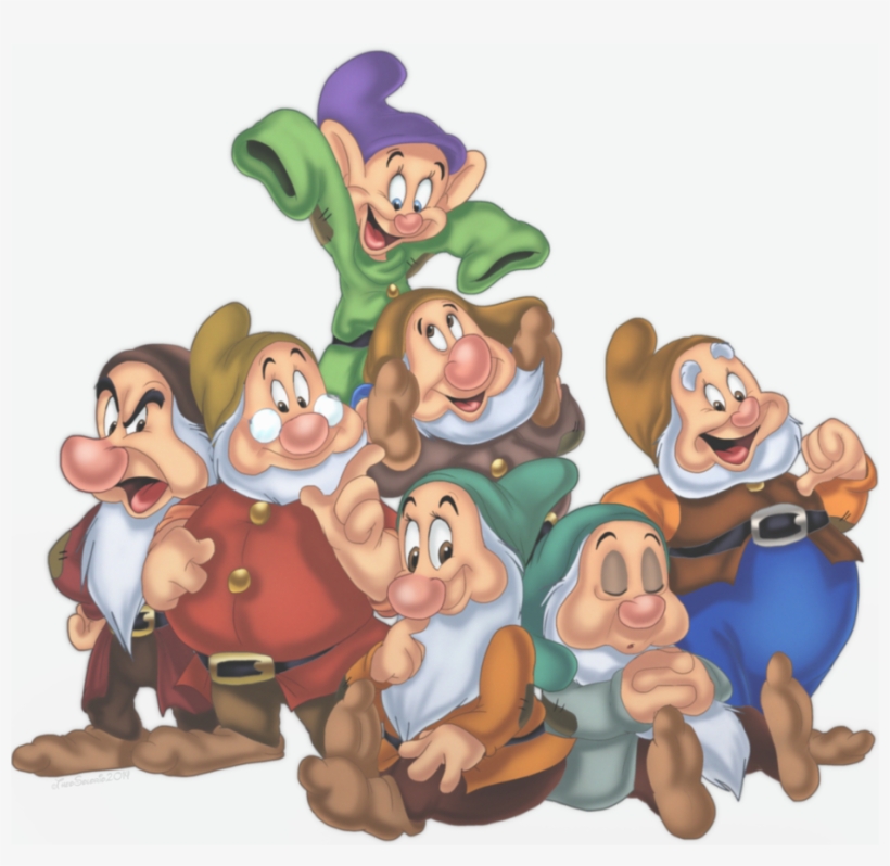 Snow White 7 Dwarfs Png, transparent png