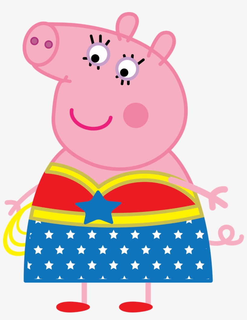 Image Peppa Pig Mulher Maravilha 01png Ichc Channel - Peppa Maravilha Png, transparent png