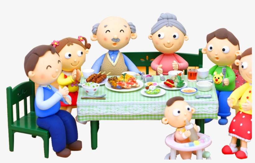 Reunion Dinner Chinese New Year Template - Eat Dinner With Family Png, transparent png