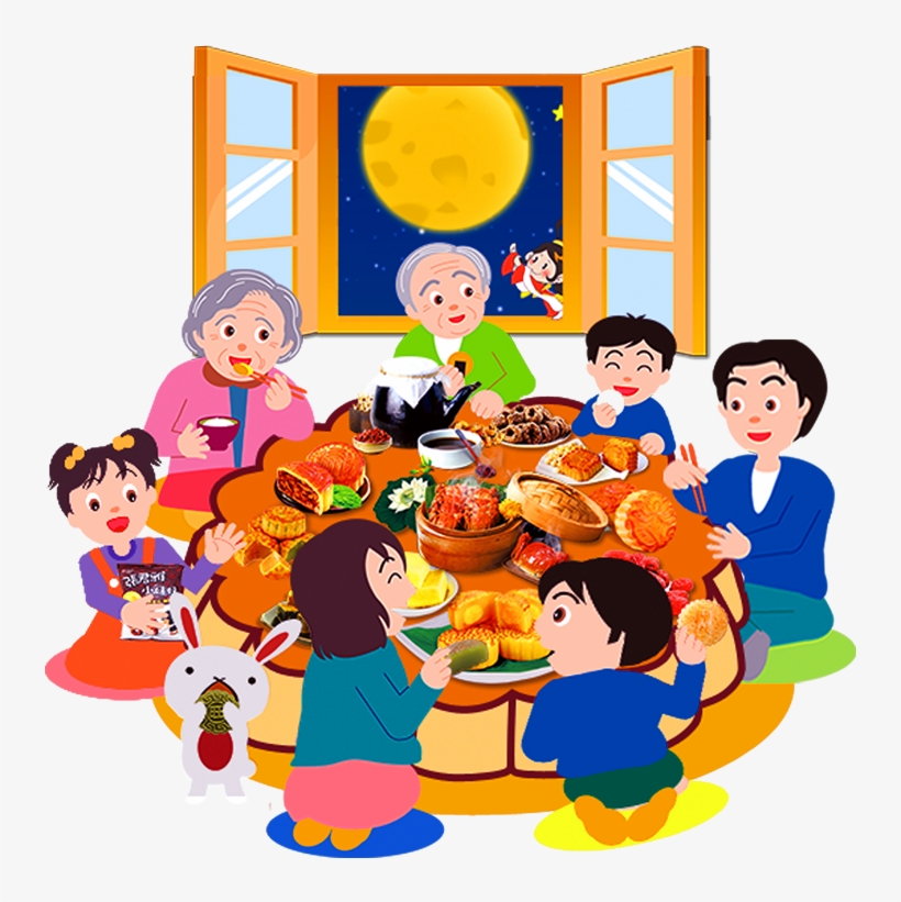 Mooncake M Mid Autumn Festival Family 945x945 Png Download Pngkit