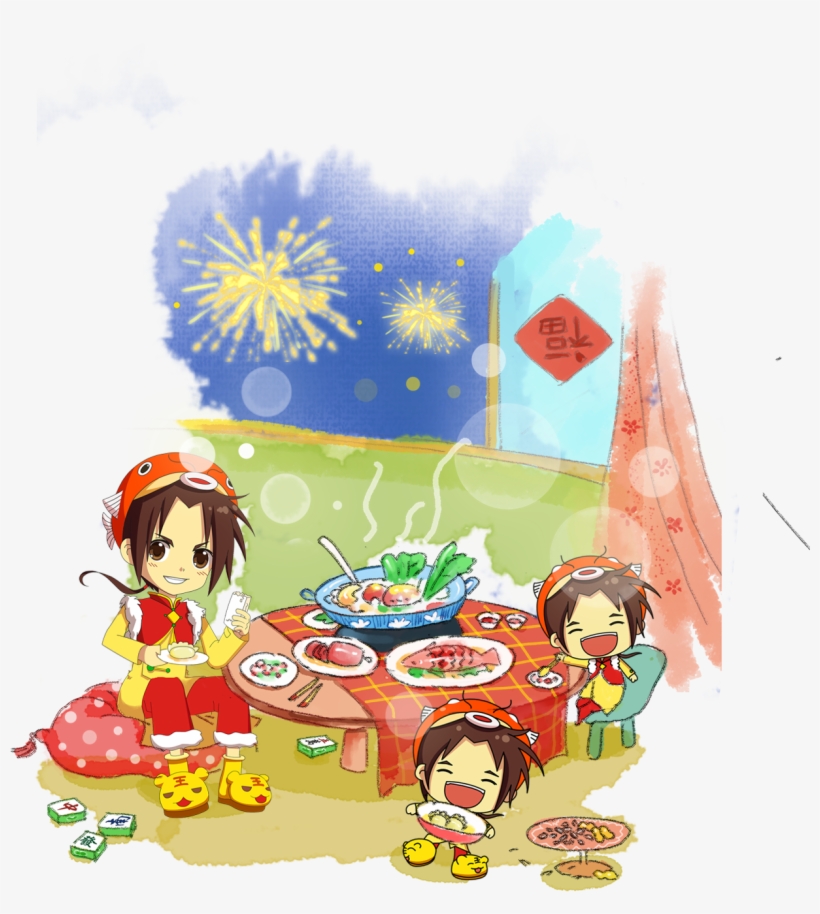 Oudejaarsdag Van De Maankalender Reunion Dinner Chinese - 節慶 守護 者, transparent png