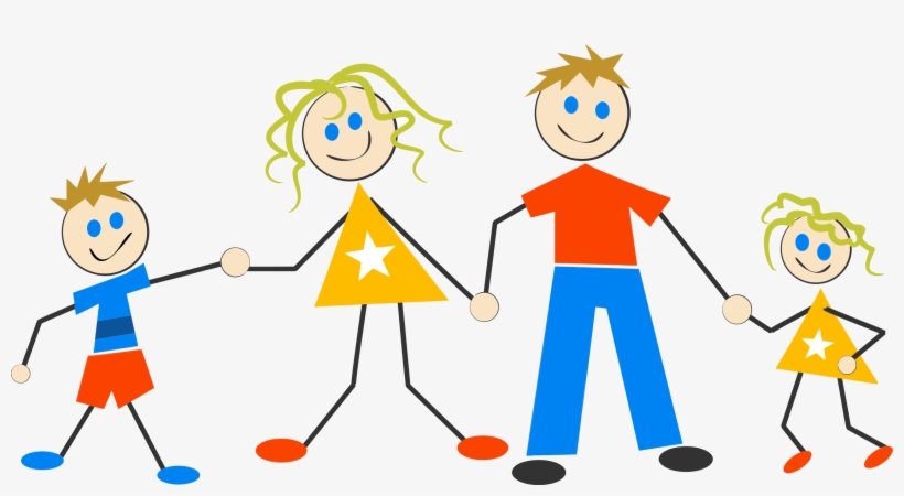 Stock Figure Big Image Png - Stick Figure Family Of 4, transparent png
