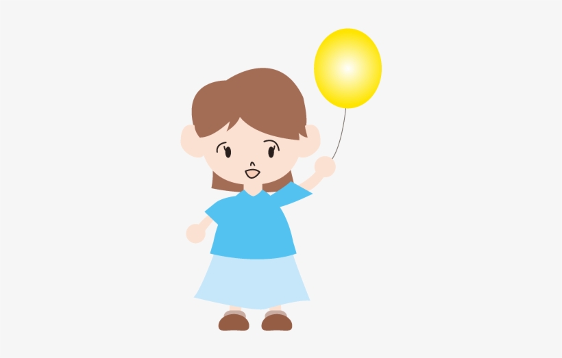 Balloons Girls Illustration Free Clip Art People - Clip Art, transparent png