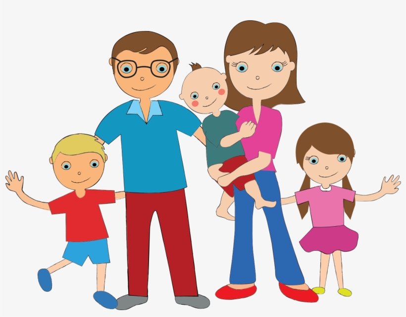 Svg Free Download Collection Of A High Quality Free - Nuclear Family Cartoon Png, transparent png