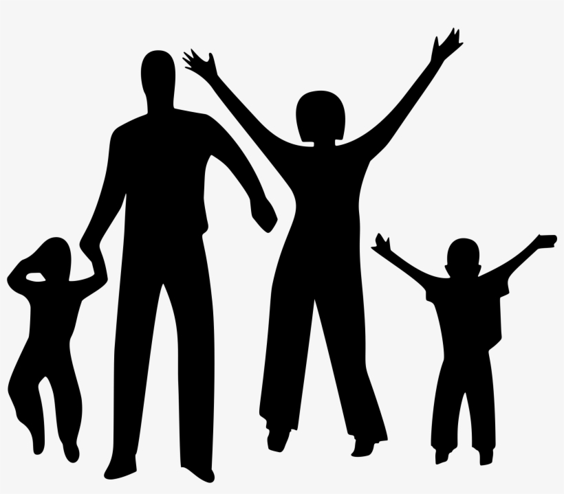 This Free Icons Png Design Of Happy Family Silhouette, transparent png
