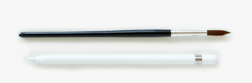 Apple Pencil And Watercolor Round Paintbrush - Watercolor Painting, transparent png