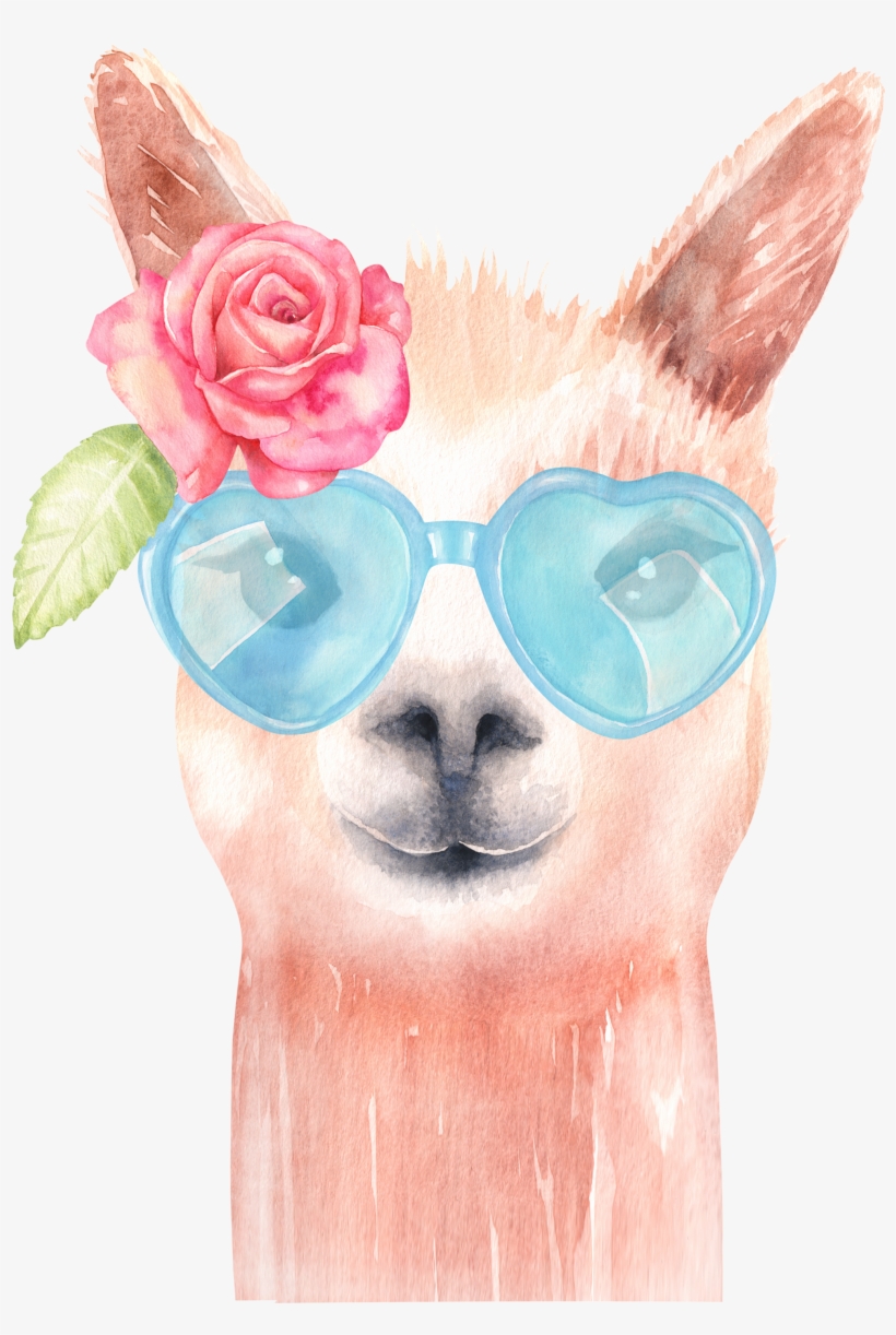 Llama Watercolor - Watercolor Llama Clipart, transparent png