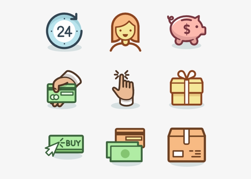 Shopping 30 Icons - Vector Graphics, transparent png