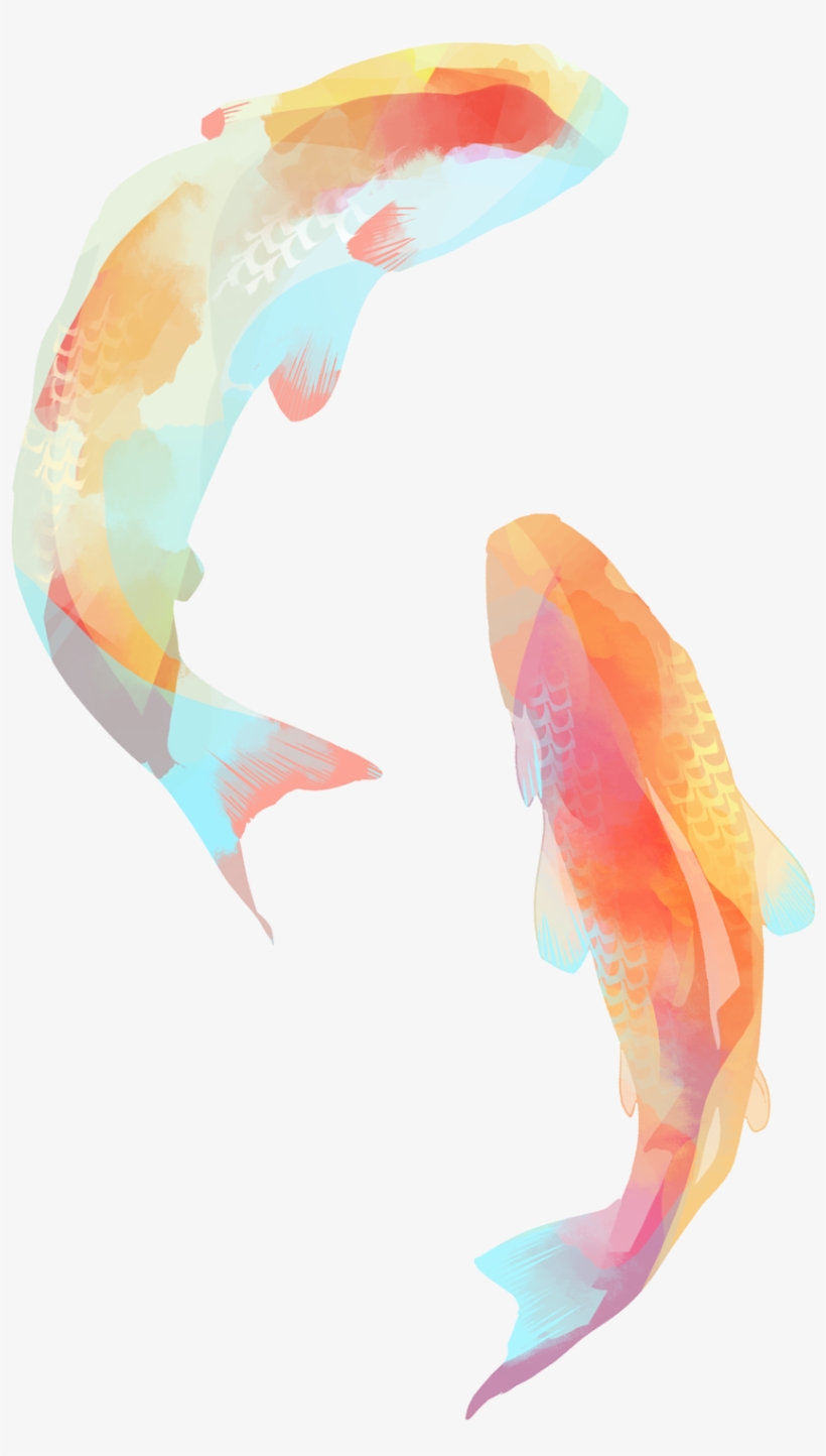 Clipart Free Download Jellyfish Clipart Watercolor - Koi Fish Watercolor Png, transparent png