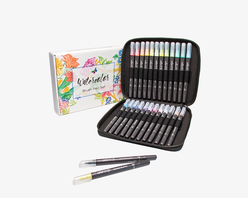 Refillable Watercolor Brush Pens - Watercolor Brush, transparent png