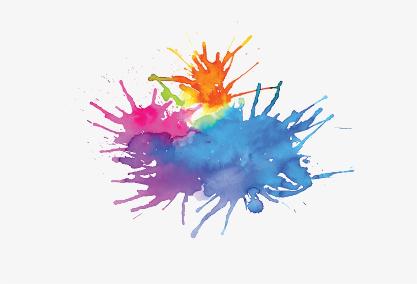 Multicolored Watercolor Splash Stain Background - Stain, transparent png