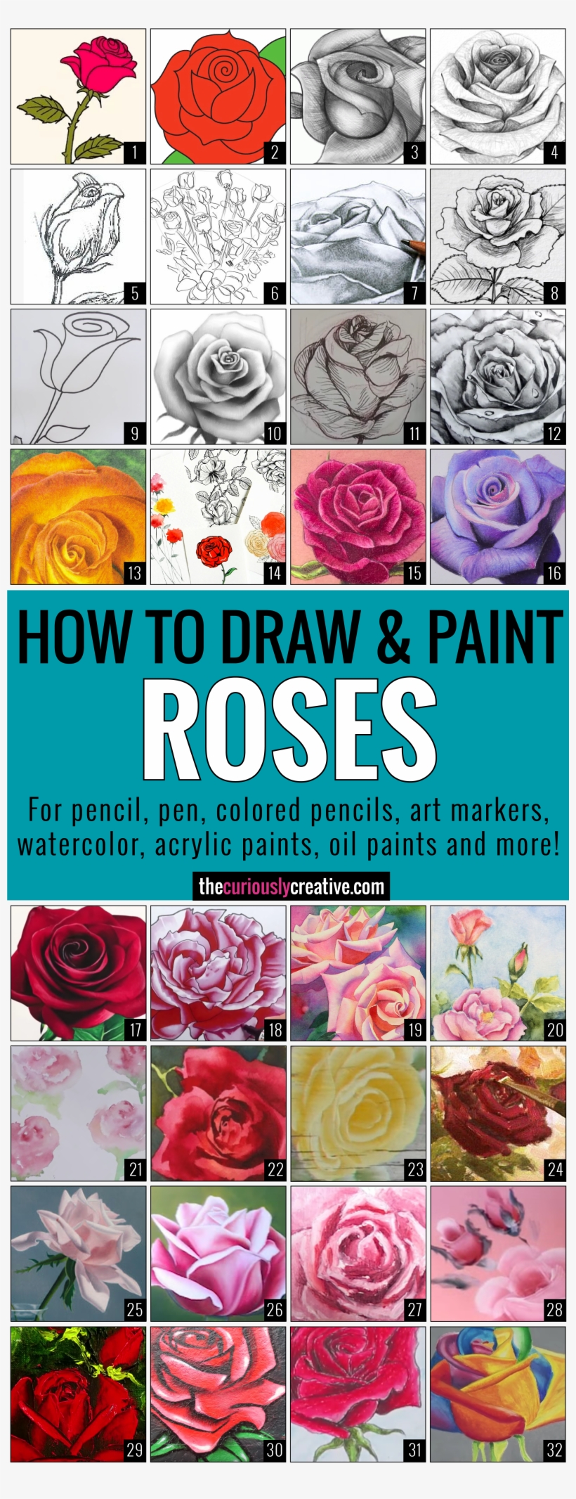 The Ultimate List Of Resources And Tutorials For How - Rose Painting, transparent png