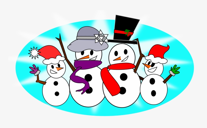 And Building A Snowman - Snowman With Family Png, transparent png