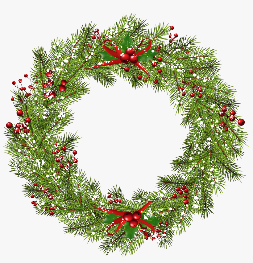 Graphic Library Wreath Png Clip Art Image Pinterest - Christmas Wreath Png Free, transparent png
