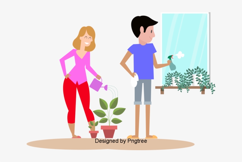 Beautiful Cartoon Lovely Hand Painted Love Happy Family - Illustration, transparent png