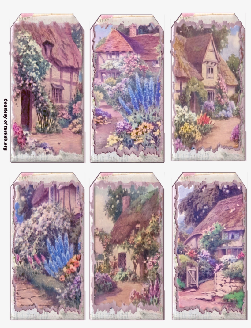Summer Cottages Hanging Tags - Papier Ryżowy A4 Stamperia - Pejzaż Wiosenny, transparent png