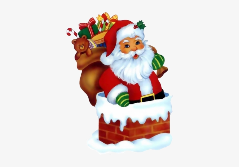 Santa In Chimney - Poem On Santa Claus, transparent png