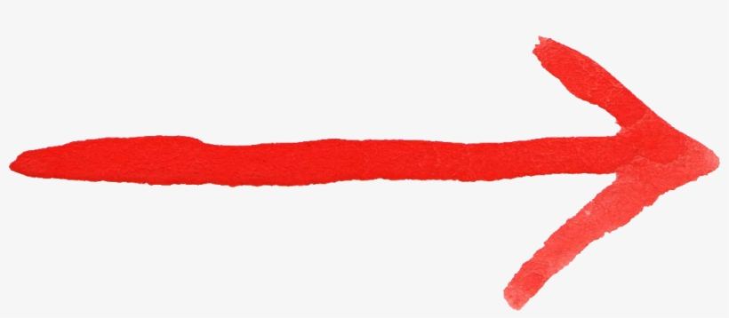 Full - Red Watercolor Arrow, transparent png