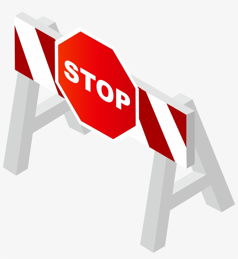 Stop Road Barricade Png Clip Art - Clipart Stop Png, transparent png