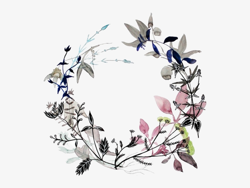 Transparan Png Fotoshop Pinterest Watercolor Tattoo - Wild Floral Wreath Illustrations, transparent png