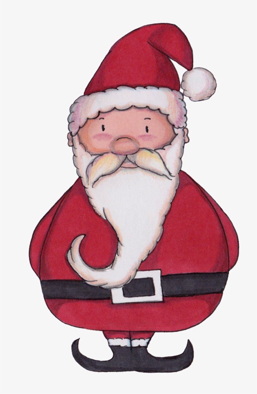 Hand Drawn Cartoon Santa Claus Png Transparent - Santa Claus, transparent png