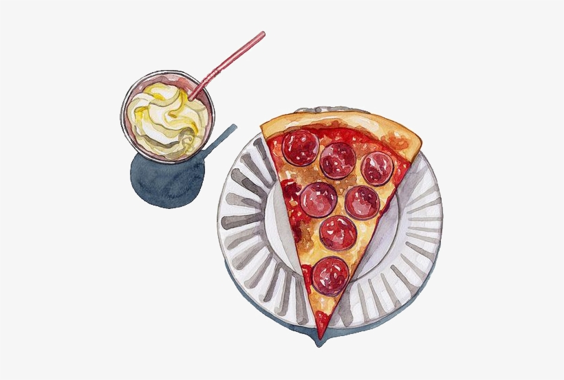 Pie Watercolor Png - Beebee Escaping The Giant Wave, transparent png